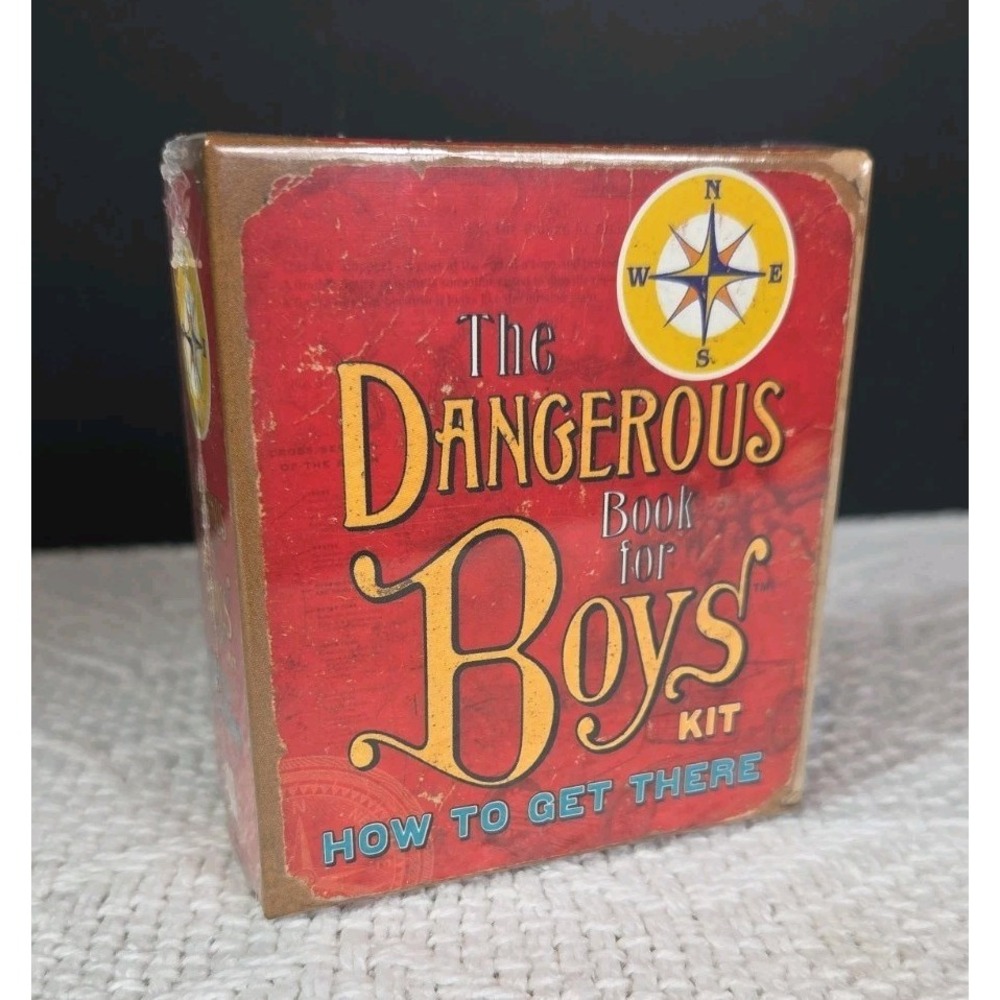 New Sealed The Dangerous Book for Boys Kit How to Get There Navigation Tin OOP